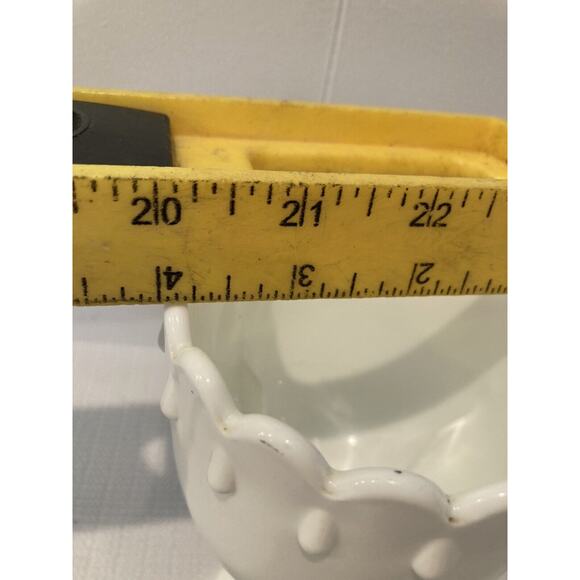 Vintage Indiana Glass Teardrop Milk Glass Footed 7" Goblet Chalice Vase Compote - Picture 11 of 11